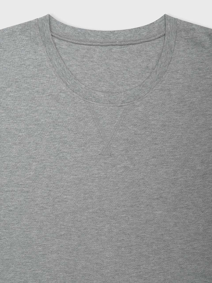 Grey & Blue Pyjama Set Neck