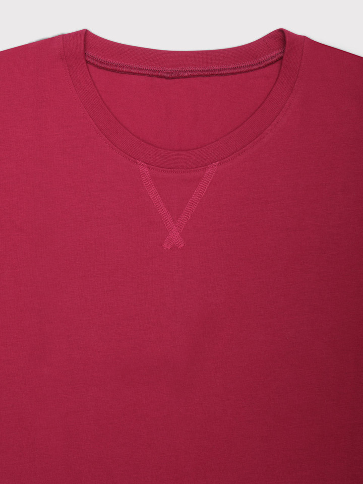 Red & Navy Pyjama Set T-shirt Neck