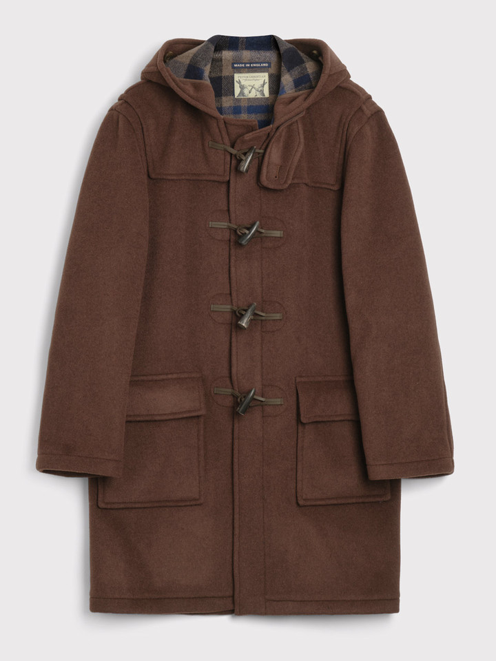 Chocolate Brown Duffle Coat Front