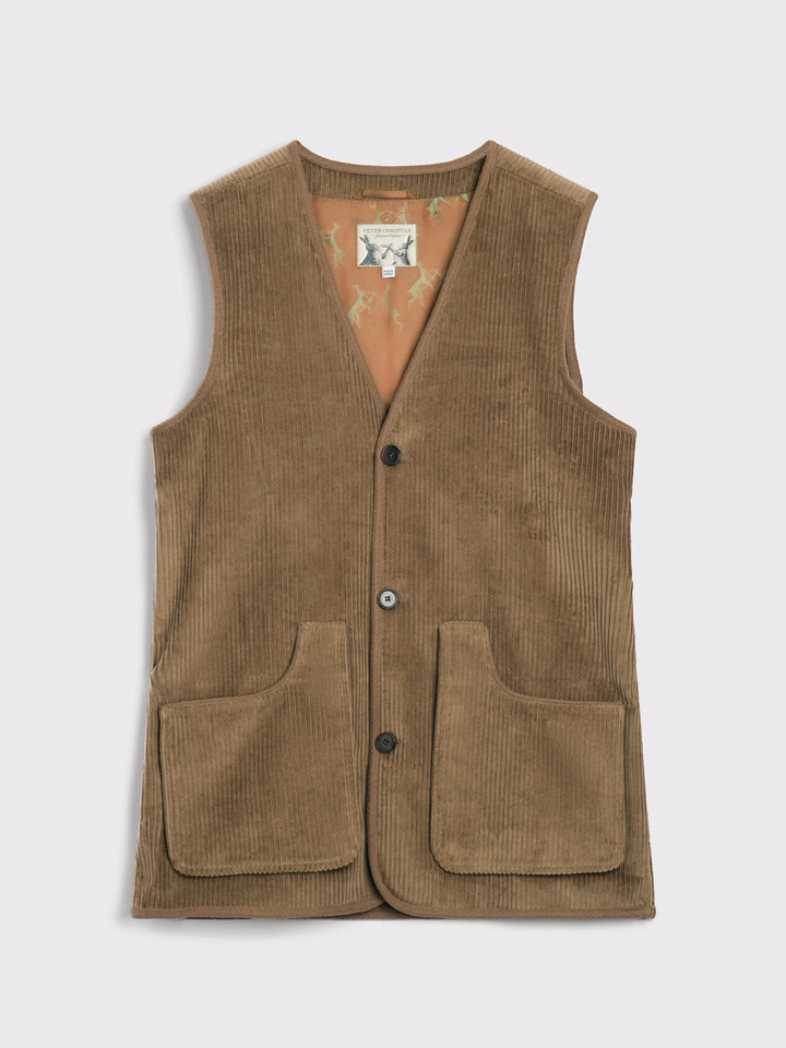 Lichen Corduroy Gilet Front