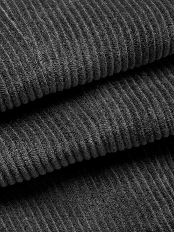 Charcoal Cord Trousers Fabric