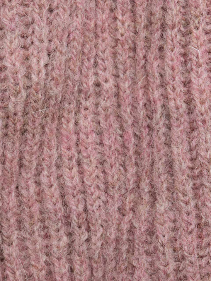 Mulberry Pink British Wool Fisherman Jumper