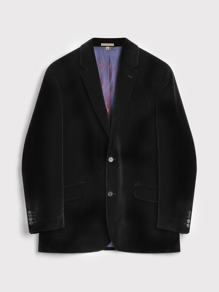Black Cotton Velvet Jacket