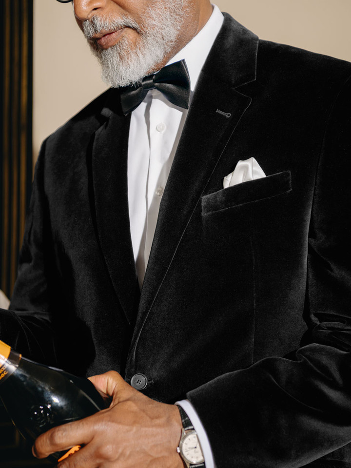 Black Cotton Velvet Jacket