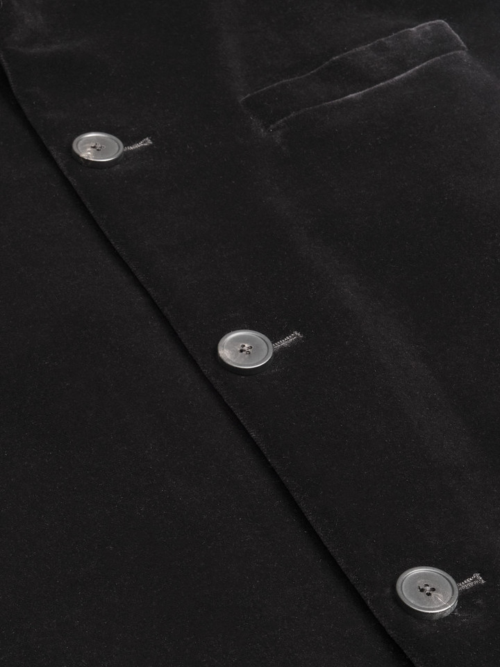 Black velvet nehru gilet