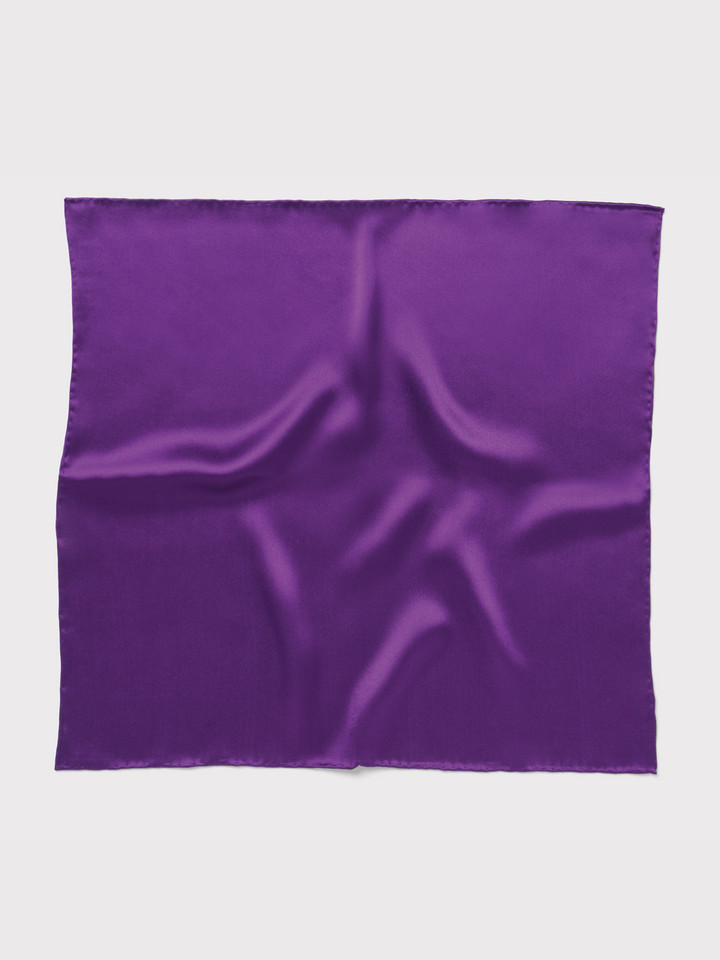 Purple Silk Pocket Square
