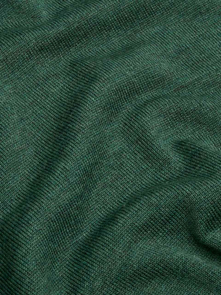 Pine Merino Polo Neck Jumper Fabric