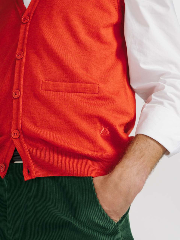 Spice Merino Waistcoat model 02