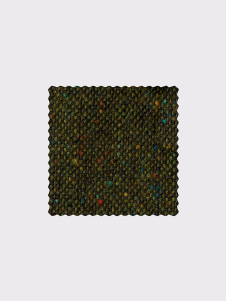 Green Donegal Tweed Fabric Sample