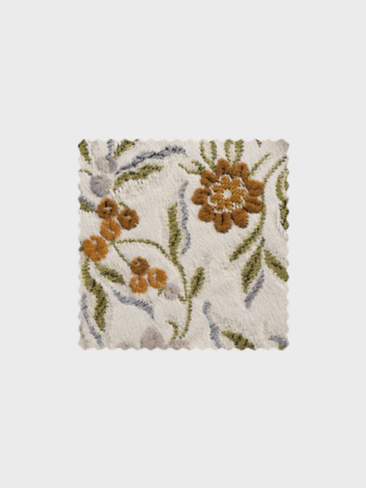 Gold Floral Brocade Waistcoat Fabric Sample
