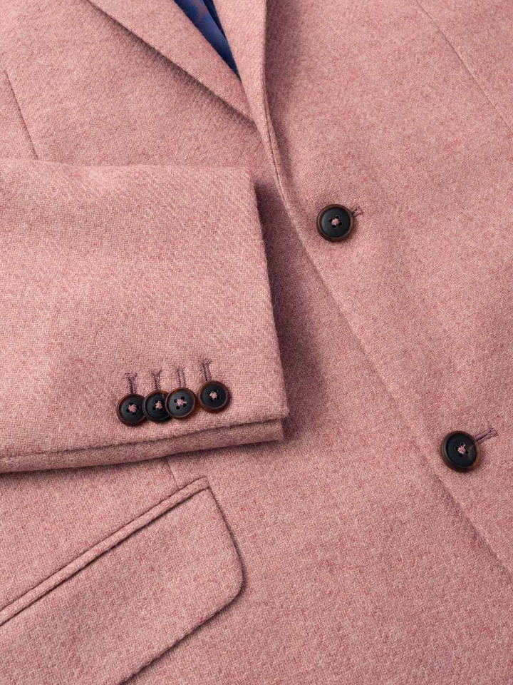 Rose Lightweight Tweed Jacket Buttons