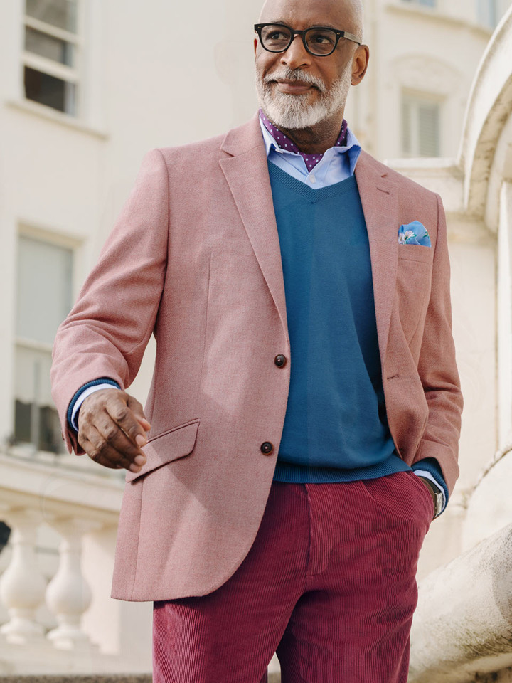 Rose Lightweight Tweed Jacket Model