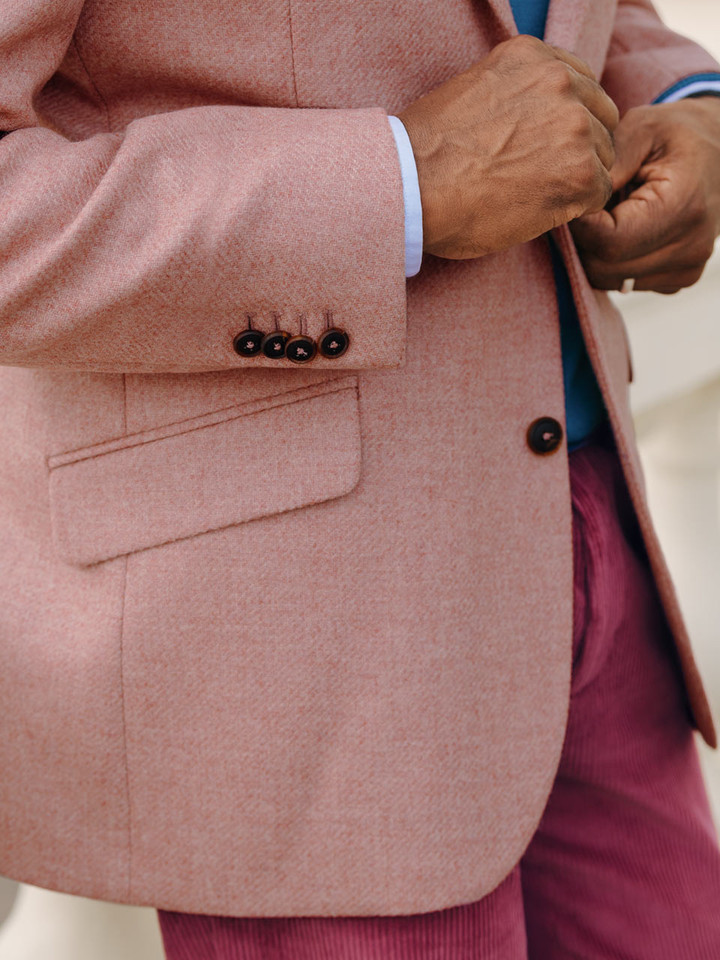 Rose Lightweight Tweed Jacket Model Details