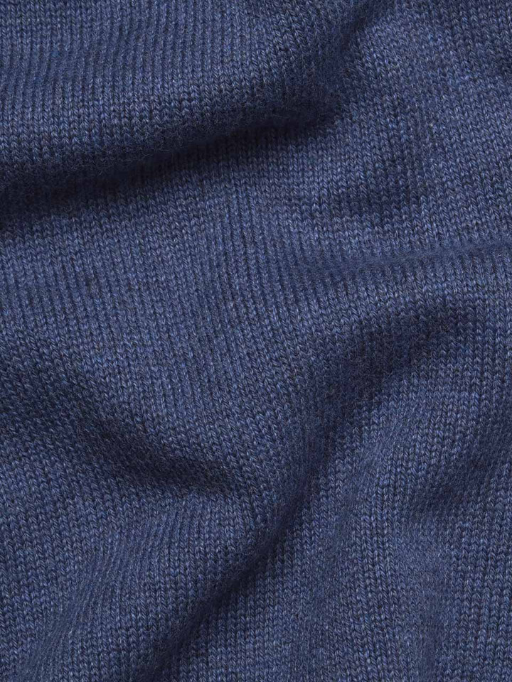 Mens Blue Pink Quarter Zip Jumper Fabric Closeup