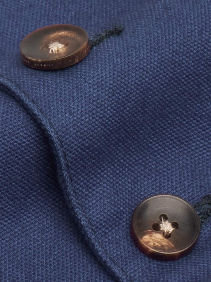 Mens Navy Alpine Waistcoat Buttons Detail