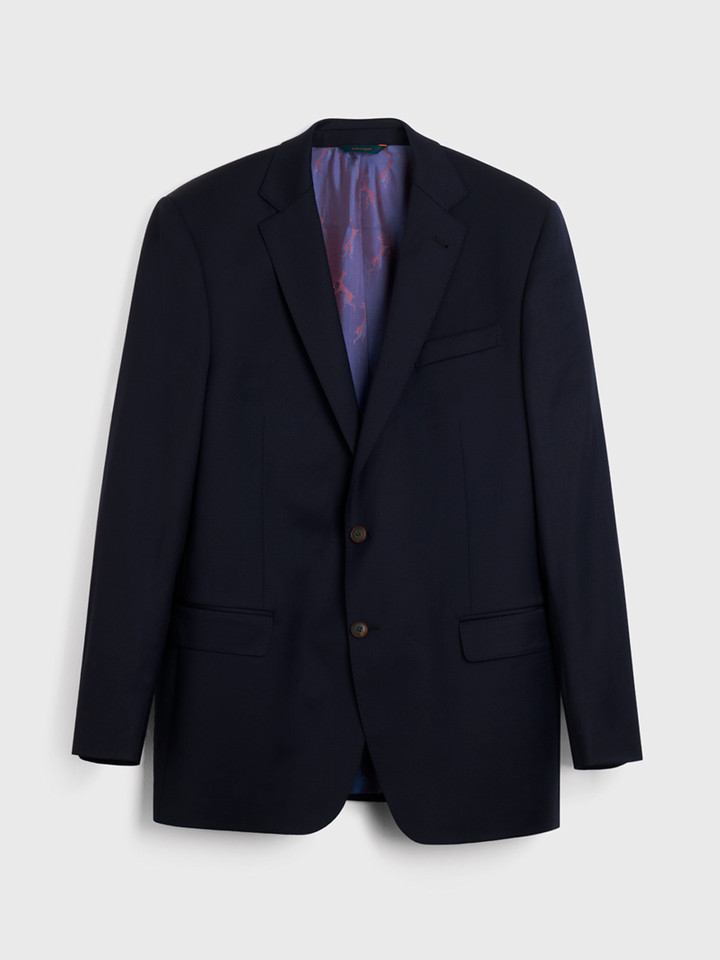 Mens Voyager Navy Lounge Suit Jacket Hung Front