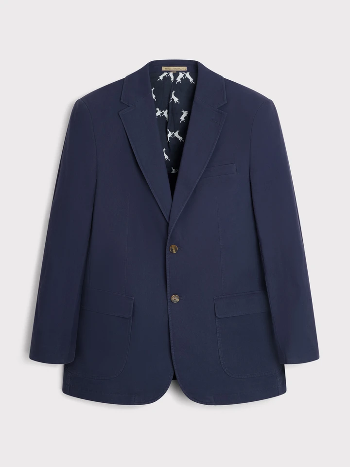 Navy Canvas Blazer