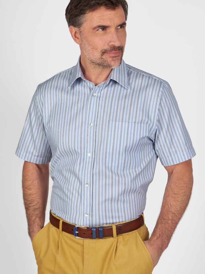 Blue/Navy Egyptian Cotton Shirt