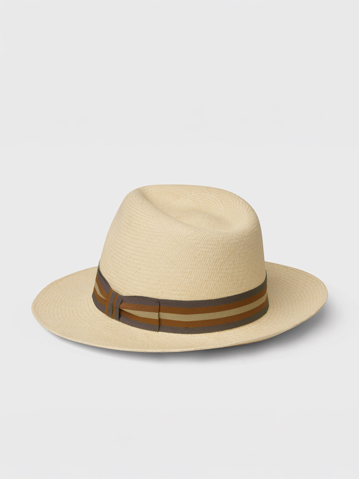 Mens Superfine Panama Hat Side Back