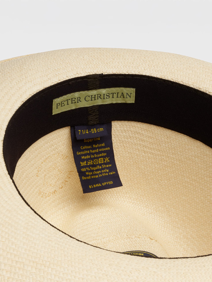Mens Superfine Panama Hat Side Inside