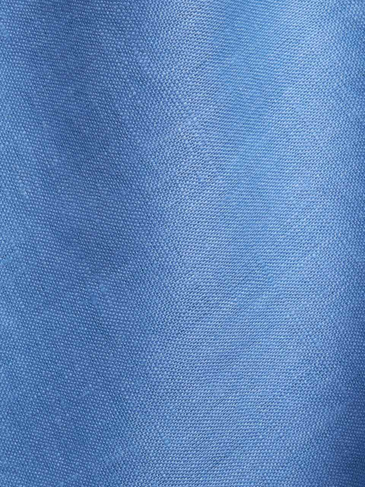 Nehru Blue Linen Shirt