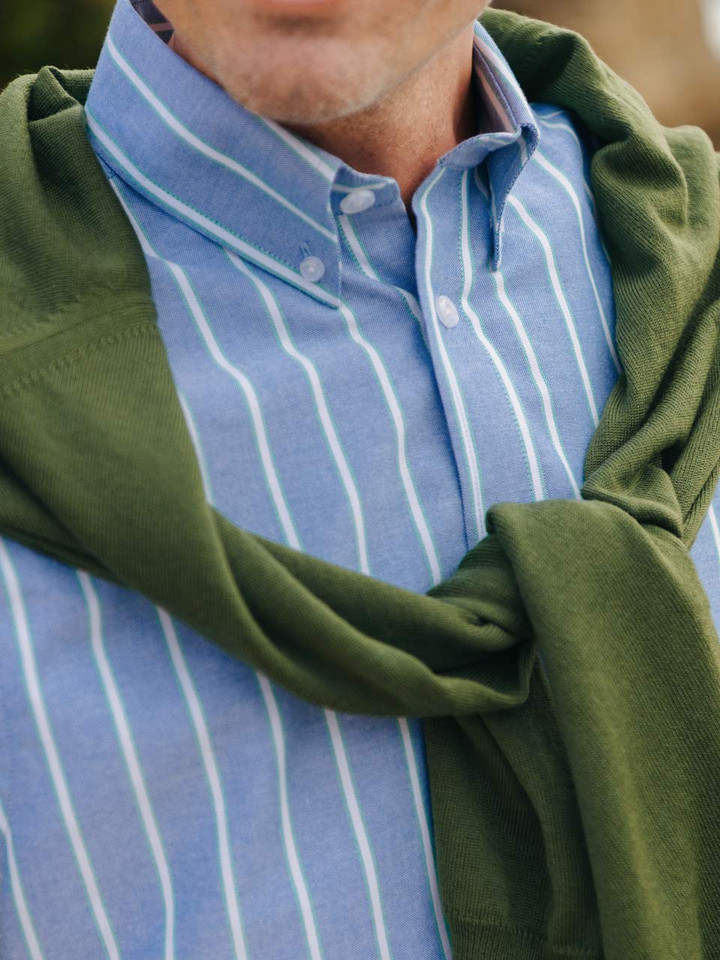 Blue/Green Oxford Shirt