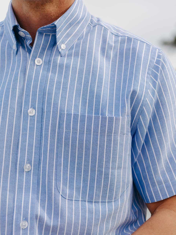 Blue/White Stripe Oxford Shirt