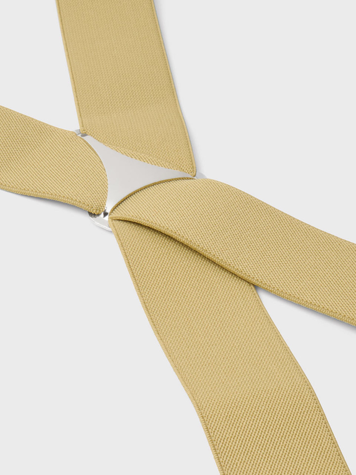 Back Plate of Men's Plain Sand Braces with Nickel Clips