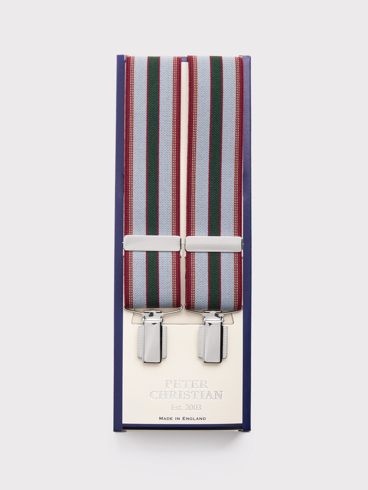 Blue and Green Stripe Braces Box