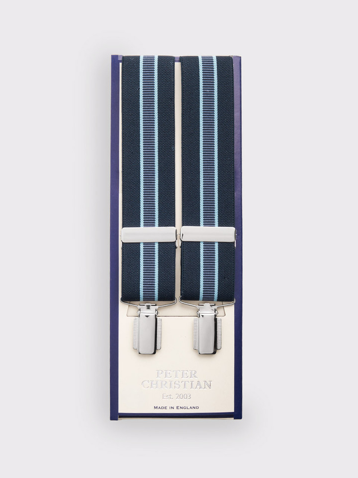 Navy and Blue Stripe Braces Box