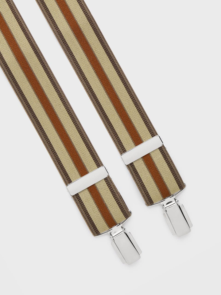 Sand and Tan Stripe Braces