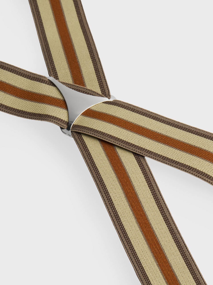 Sand and Tan Stripe Braces