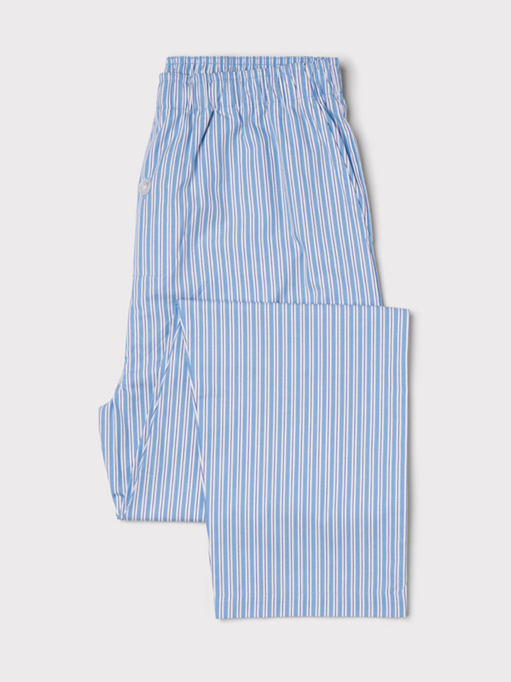 Mens Grey & Blue Short Sleeve T-Shirt & Long Pyjama Set