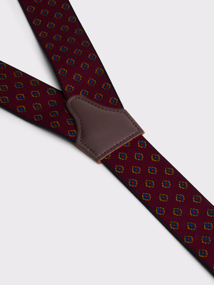 Burgundy Medallion Braces