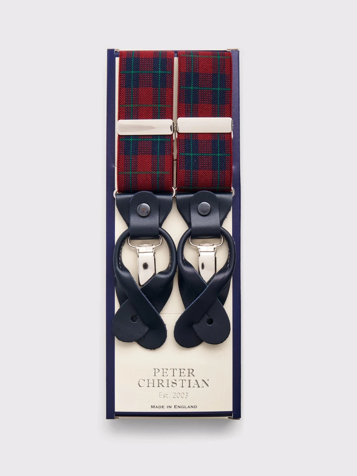 Wine Tartan Braces