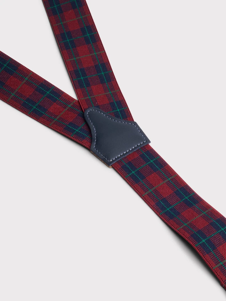 Wine Tartan Braces