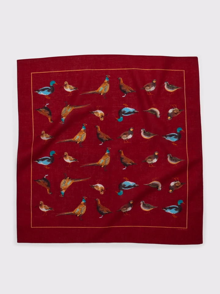Burgundy Game Birds Giant Hank