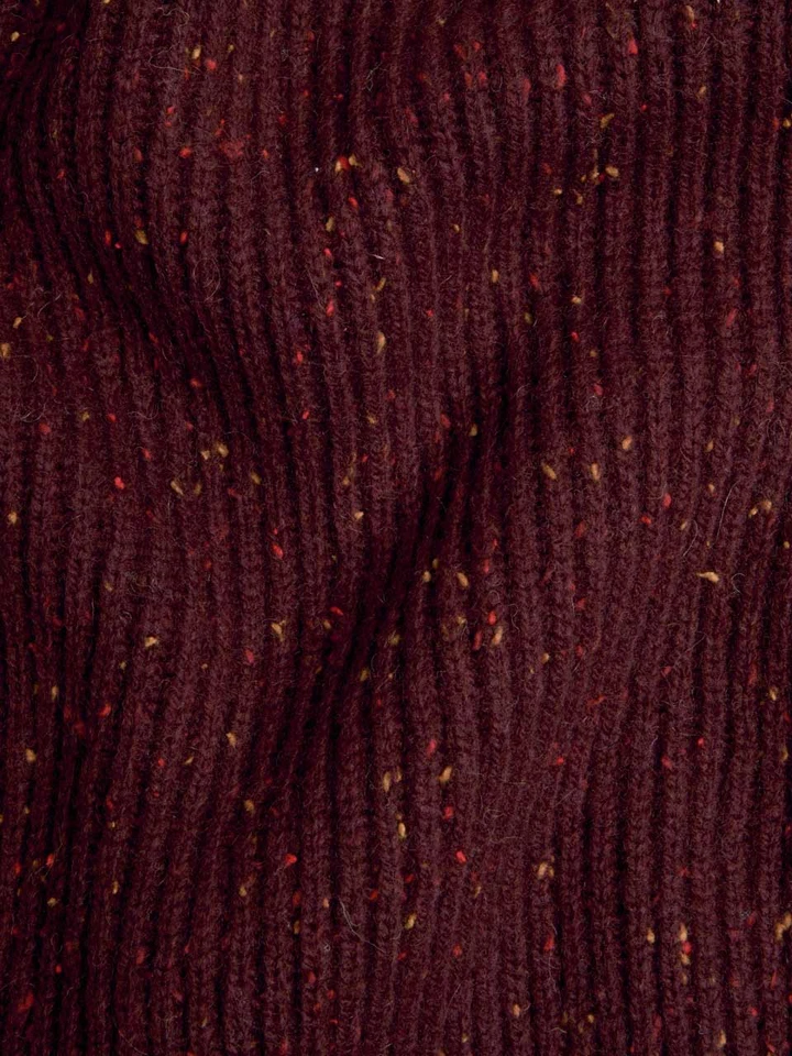 Mens Wine Flecked Crew Neck Jumper