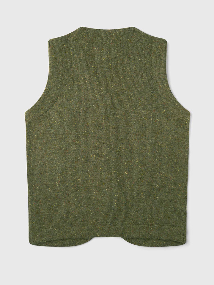 Men's Thyme Green Knitted Waistcoat