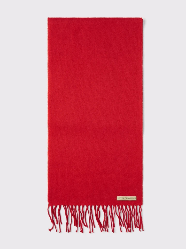 Red 100% Lambswool Scarf