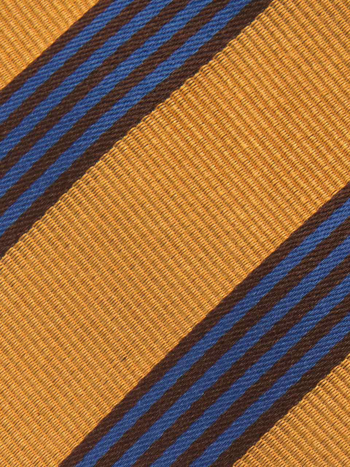 Gold Striped Silk Tie