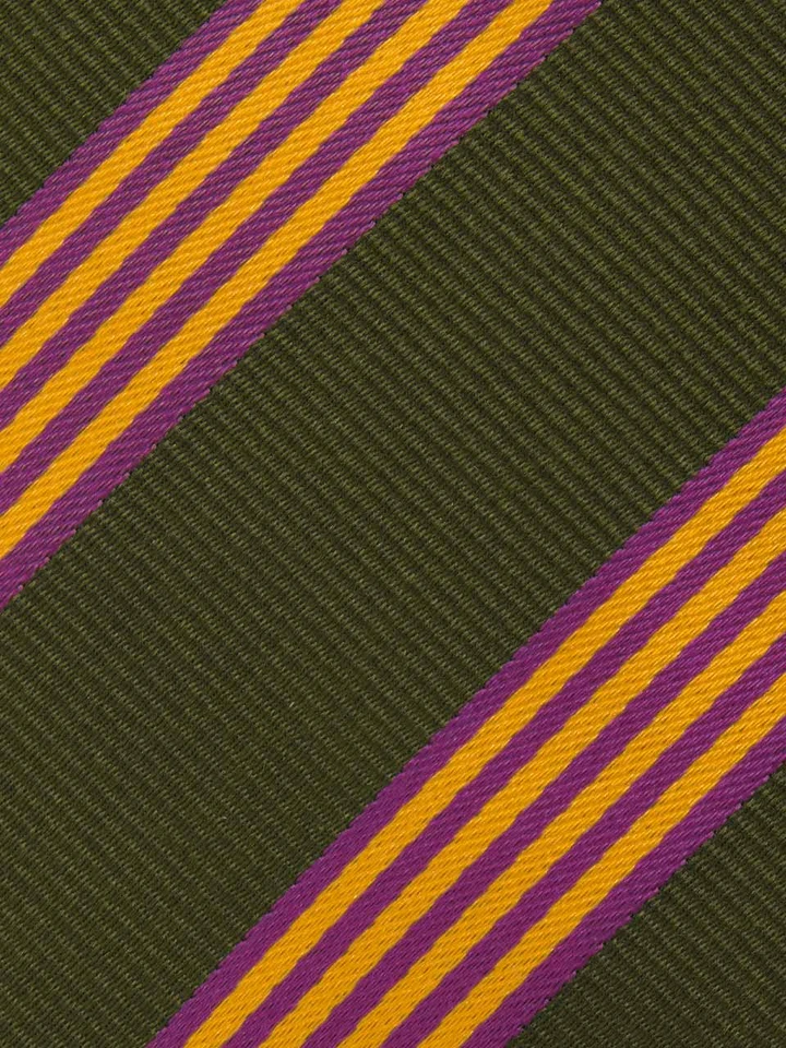Green Striped Silk Tie