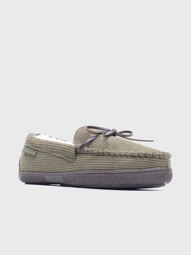 Green Hush Puppies Cord Slipper Single