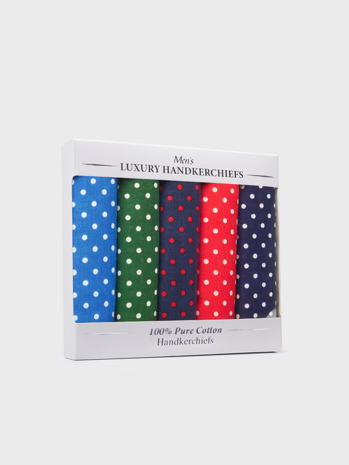 Cotton Handkerchief Box Set in Multi