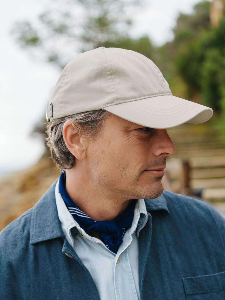Mens Stone Cotton Baseball Cap on Model
