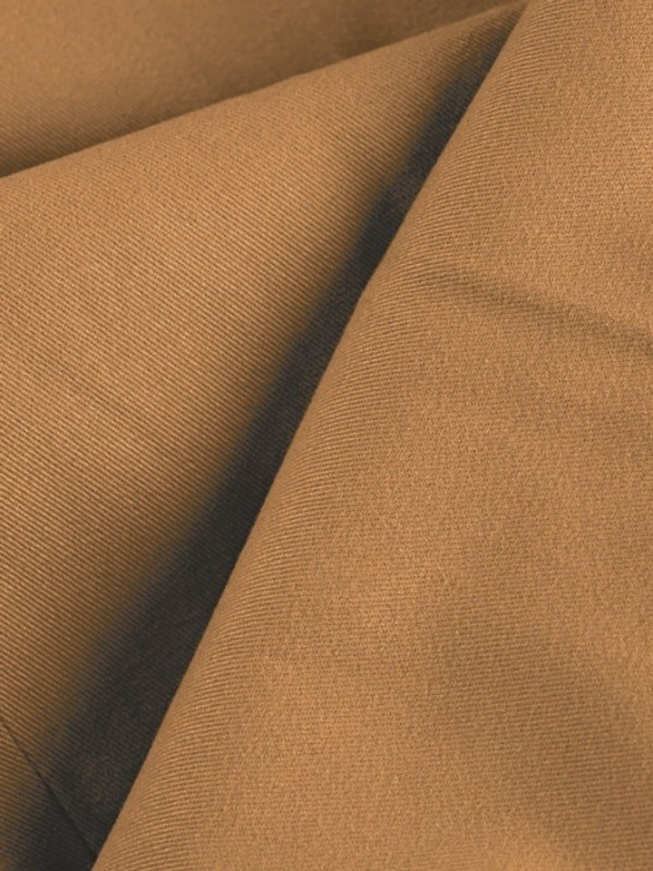 Close Up of Tan Brown Pleated Chino Trousers Fabric