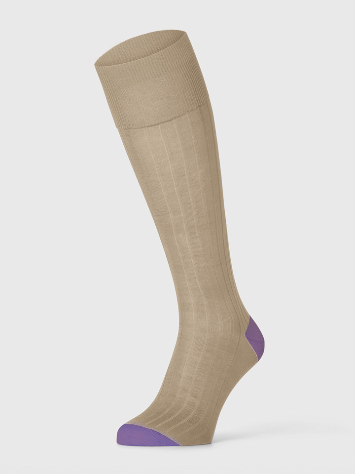 Men's Camel Beige Knee High Socks