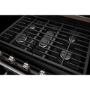 Kitchenaid® 30-Inch 5 Burner Gas Double Oven Convection Range KFGD500EBS