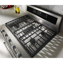 Kitchenaid® 30-Inch 5 Burner Dual Fuel Double Oven Convection Range KFDD500ESS