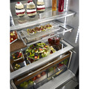 Kitchenaid® 23.8 cu. ft. 36" Counter-Depth French Door Platinum Interior Refrigerator with PrintShield™ Finish KRFC704FPS